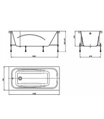 Ванна акриловая Roca Line 170х70 см без ножек (Z.RU93.0.292.4) - фото 5