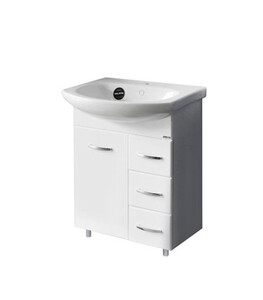 Тумба под раковину Sanita Лагуна 600 мм напольная белая (TLGN65 ...