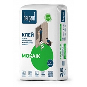 Клей для мрамора и мозаики Bergauf Mosaik белый 25 кг — купить в Санкт ...