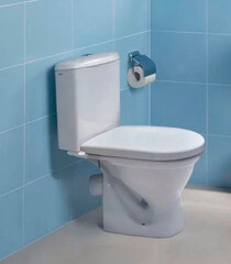 Унитаз-компакт Santek Алькор с косым выпуском с сиденьем дюропласт белый (1.WH30.2.140) - фото 2