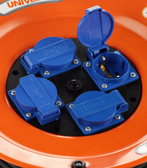 Удлинитель UNIVersal с заземлением 30 м на катушке 3,5 кВт 4 розетки КГ 3х1,5 кв.мм IP44 - фото 5