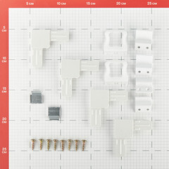 Комплект креплений для москитной сетки белый - фото 2