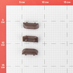 Комплект заглушек для водосливных отверстий ПВХ коричневый - фото 2