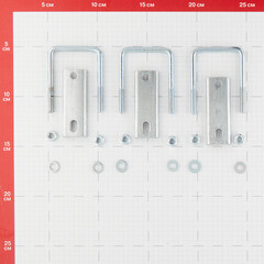 Крепление сетки/секции заборной к столбам 40х40 мм оцинкованное (3 шт.) - фото 3