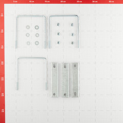 Крепление сетки/секции заборной к столбам 80х80 мм оцинкованное (3 шт.) - фото 2
