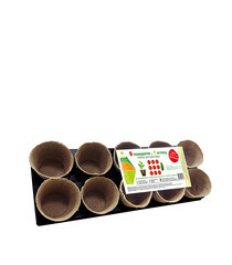 Изображение товара Набор для рассады 9 Помидоров и 1 Огурец 10 ячеек с торфяными горшками 210х555х110 мм