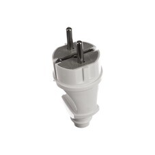 Вилка In Home прямая с заземлением 16 А 230 В IP20 белая (4140 0565)