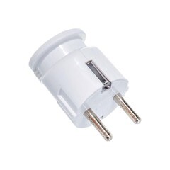Вилка In Home угловая с заземлением 16 А 230 В IP20 белая (4110 005-58)