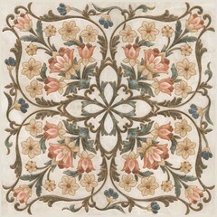 Керамогранит Kerama Marazzi Декор Лирия ковер центр лаппатированный обрезной 402х402 мм