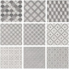 Керамогранит Kerama Marazzi Карнаби-стрит орнамент серый 200х200х8 мм (23 шт.)