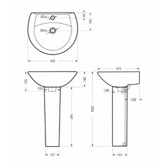 Раковина Sanita Аттика 55 см подвесная белая (ATC55SAWB01) - фото 4