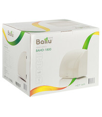 Сушилка для рук Ballu антивандальная 1800 Вт белая (BAHD-1800) - фото 3