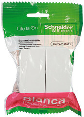 Выключатель Systeme Electric Blanca двухклавишный накладной белый (BLNVA105011) - фото 6