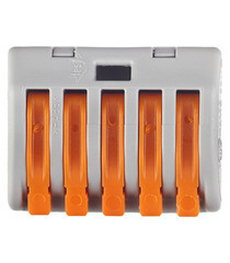 Клемма на 5 проводов Wago 0,08-2,5 кв.мм с рычажками без пасты (40 шт.) (222-415/2652) - фото 2