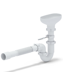 Сифон для мойки АНИ Пласт DR0115 1 1/2"х40 мм прямоточный с разрывом ...