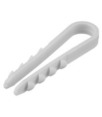 Дюбель-хомут для круглого кабеля Tech-Krep 5-10 мм белый (100 шт.) - фото 1