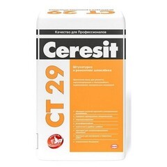 Штукатурка цементная Ceresit CT 29 для минеральных оснований серая 25 кг