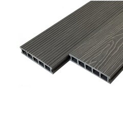 Доска террасная RusDecking Tehno Crown 3D 32х165х6000 мм ДПК серая