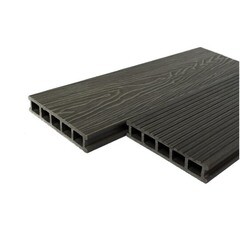 Доска террасная RusDecking Tehno Crown 3D 32х165х3000 мм ДПК графит