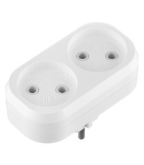 Разветвитель 2 розетки UNIVersal 10 А 230 В 2,2 кВт белый (А202) - фото 3