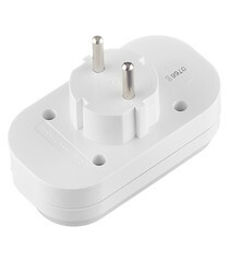 Разветвитель 2 розетки UNIVersal 10 А 230 В 2,2 кВт белый (А202) - фото 2