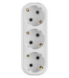 Разветвитель 3 розетки UNIVersal 16 А 230 В 3,5 кВт белый (А303)