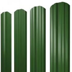 Евроштакетник М-образный 0,45 мм 100х2000 мм зеленый мох RAL 6005 фигурный срез
