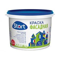 Краска водно-дисперсионная фасадная Сайвер Start белая 3 кг