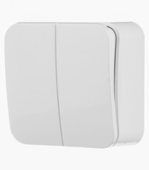 Выключатель Systeme Electric Blanca двухклавишный накладной белый (BLNVA105011) - фото 4