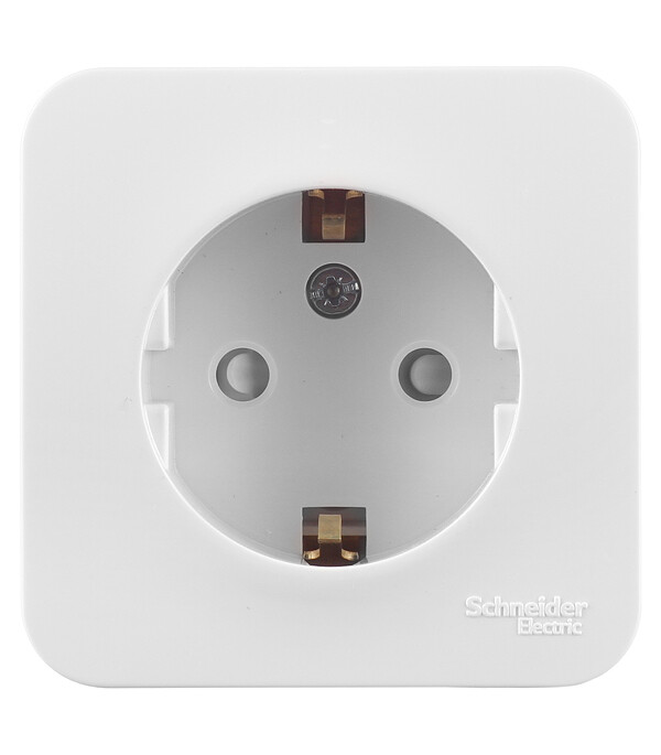 Изображение товара Розетка Systeme Electric Blanca накладная белая со шторками