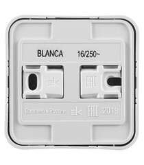 Розетка Systeme Electric Blanca накладная белая со шторками (BLNRA011111) - фото 4