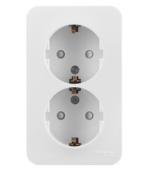 Розетка Systeme Electric Blanca накладная белая со шторками (BLNRA011211) - фото 1