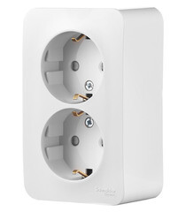 Розетка Systeme Electric Blanca накладная белая со шторками (BLNRA011211) - фото 5