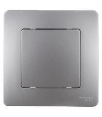 Изображение товара Выключатель Systeme Electric Blanca одноклавишный встраиваемый алюминий (BLNVS010103)