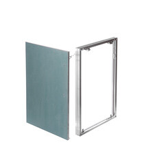 Люк ревизионный под плитку Хаммер Гиппократ-П алюминиевый 300х400 мм скрытый нажимной - фото 4