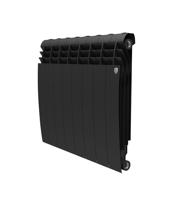 Изображение товара Радиатор биметаллический Royal Thermo BiLiner Noir Sable 500 мм 8 секций 1" боковое подключение черный