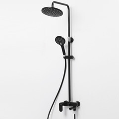 Душевая система WasserKraft Elbe 7400 с верхним душем с лейкой с изливом черная (A17401) - фото 4