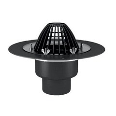 Воронка Termoclip d110 мм для плоской кровли черная