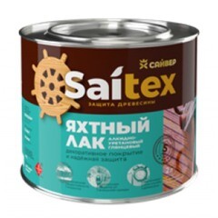 Лак алкидно-уретановый яхтный Сайвер Saitex бесцветный 1,9 л глянцевый
