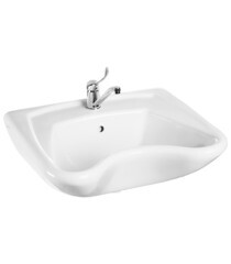 Раковина Keramin 65 см хирургическая подвесная белая с креплениями (00-001341) - фото 2