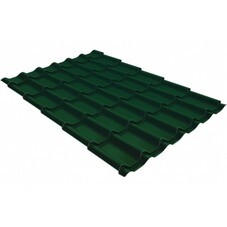Металлочерепица Grand Line Classic Satin 0,5 мм зеленый мох RAL 6005