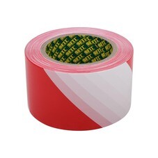 Лента сигнальная Fit красно-белая 70 мм 200 м (11855)
