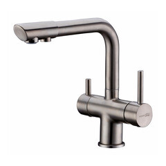 Изображение товара Смеситель для кухни WasserKraft графит с подключением к фильтру однорычажный (A8027)