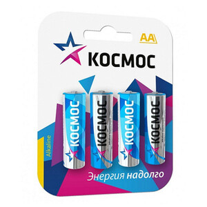 Элемент питания алкалиновый Космос, LR LR6 BP-4 — купить в Санкт ...