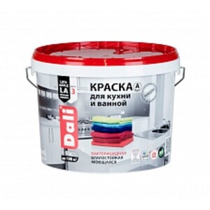 Краска латексная Dali для кухни и ванной база А 9 л — купить в ...