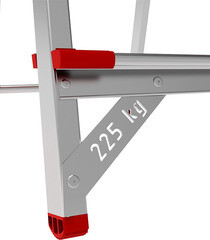 Стремянка алюминиевая 5 ступеней 130 мм усиленная 1,03 м Новая высота - фото 2