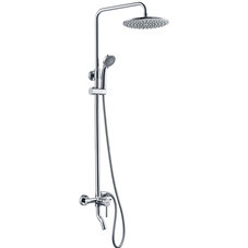 Душевая система WasserKraft с верхним душем с лейкой хром (A14401)