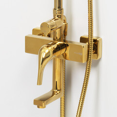 Душевая система WasserKraft Sauer 7100 с верхним душем с лейкой с изливом золото (A17101) - фото 5