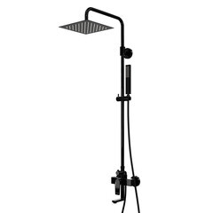 Душевая система WasserKraft Glan 6600 с верхним душем с лейкой с изливом черная (A16701) - фото 1