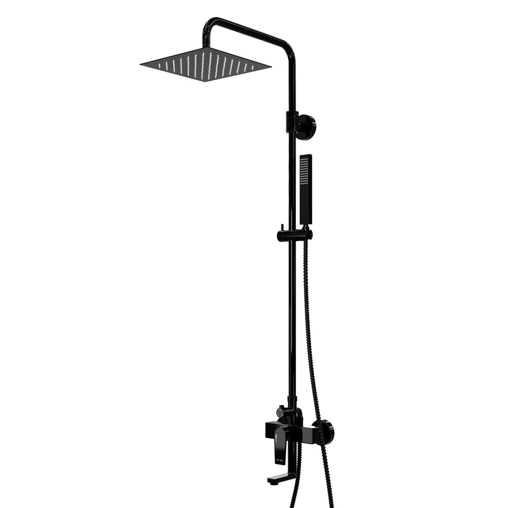 Душевая система WasserKraft Glan 6600 с верхним душем с лейкой с изливом черная (A16701)
